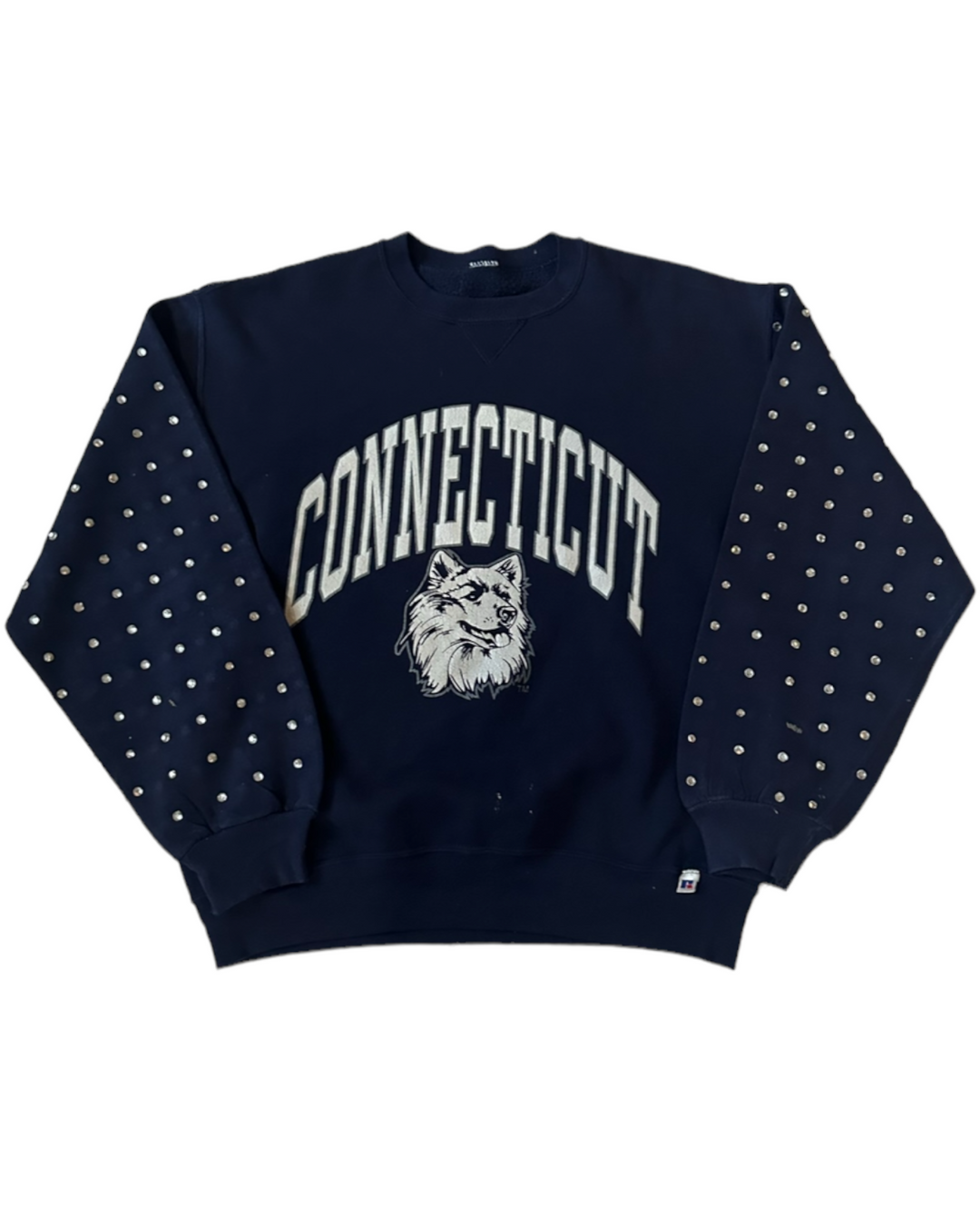 UConn Vintage Reworked Rhinestone Sweatshirt