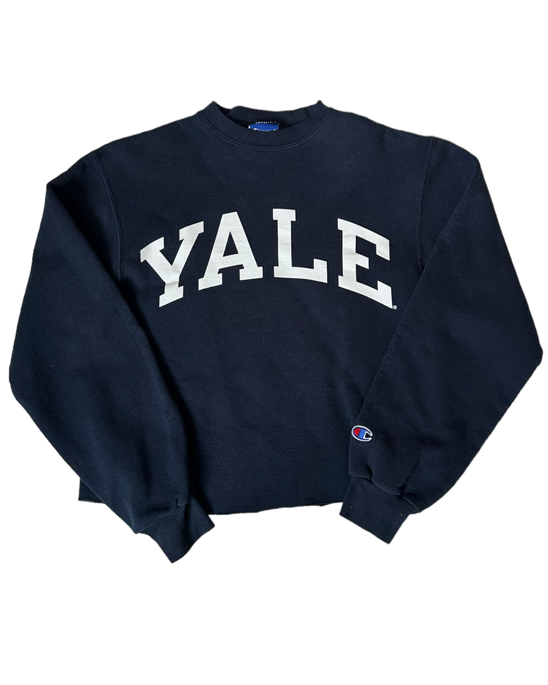 Yale Vintage 90s Cropped Sweatshirt