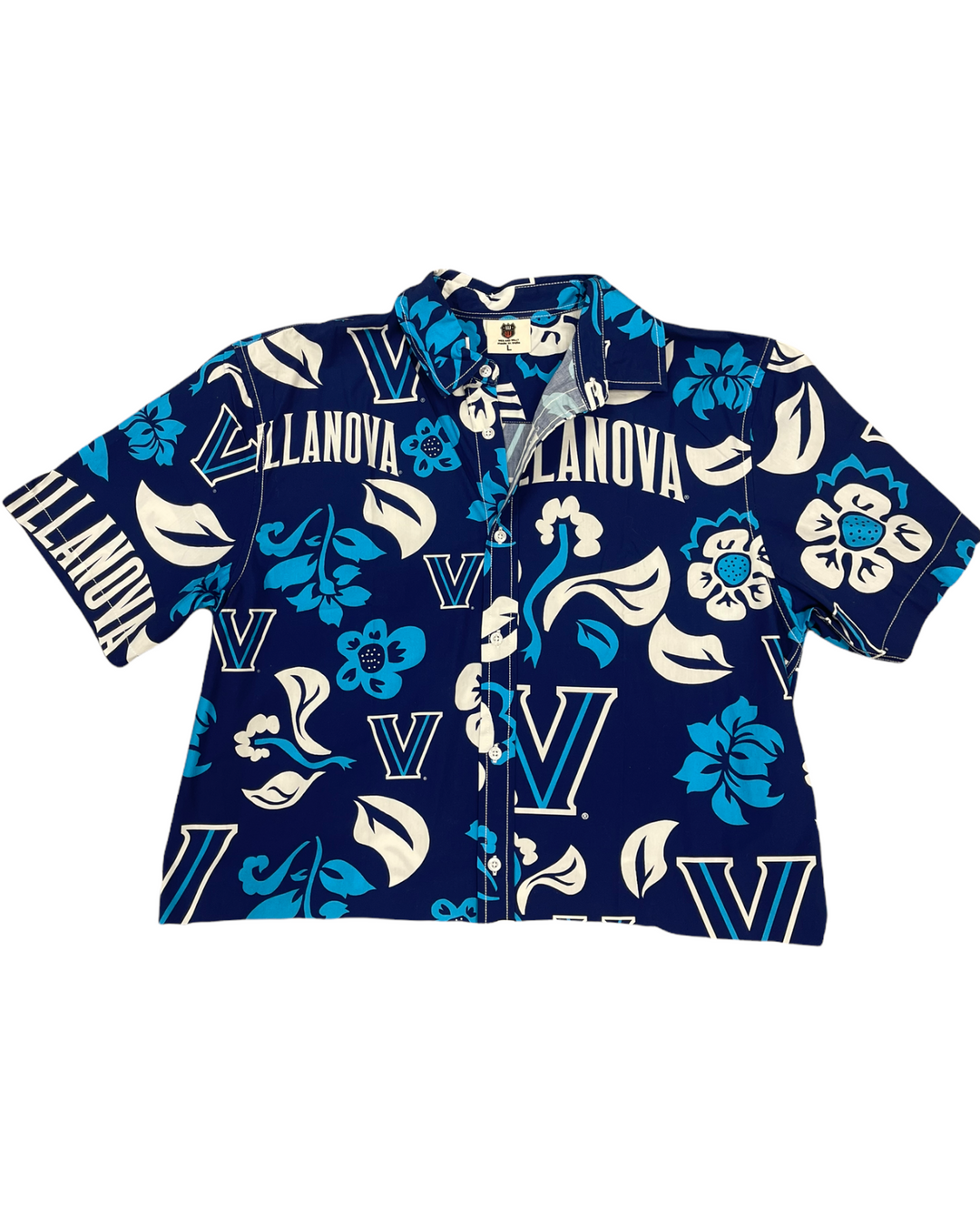 Villanova Cropped Hawaiian Shirt