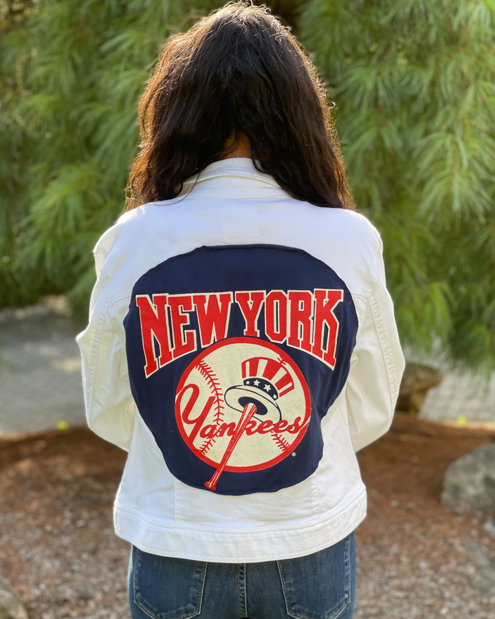 NY Yankees Patched Jean Jacket
