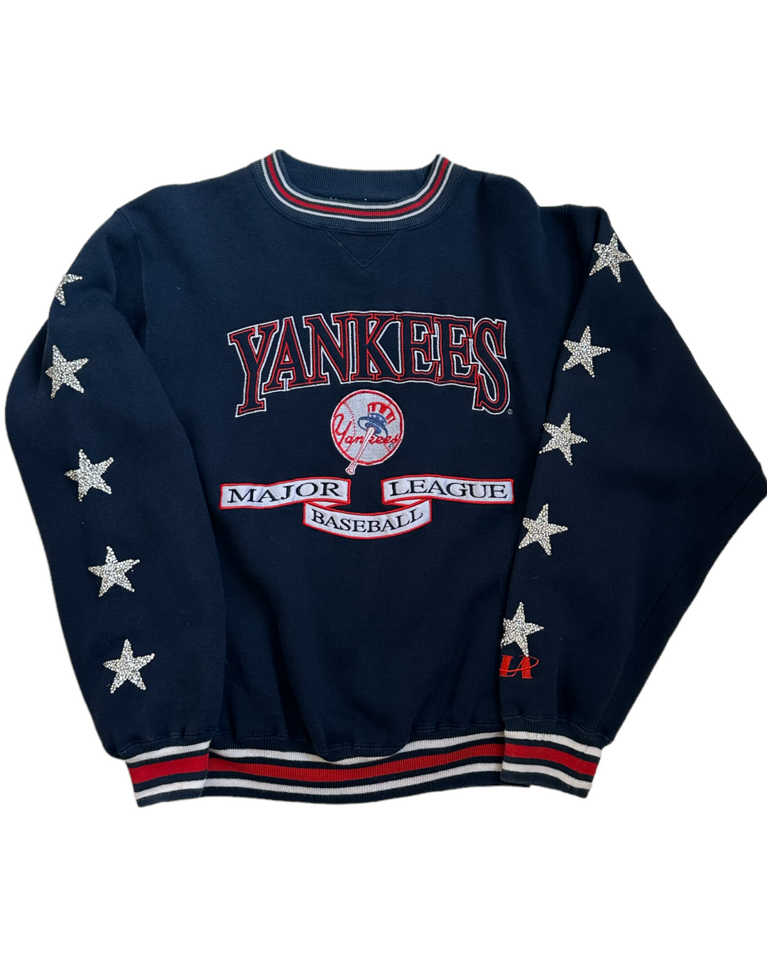 New York Yankees Shirt in Rhinestones Yankees Bling Shirt NY 