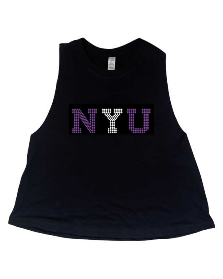 NYU Nailhead Custom Cropped Tank