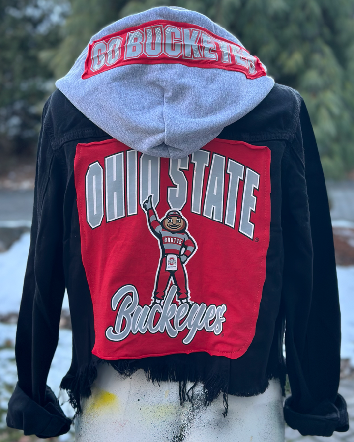 Ohio State Patched Jean Jacket