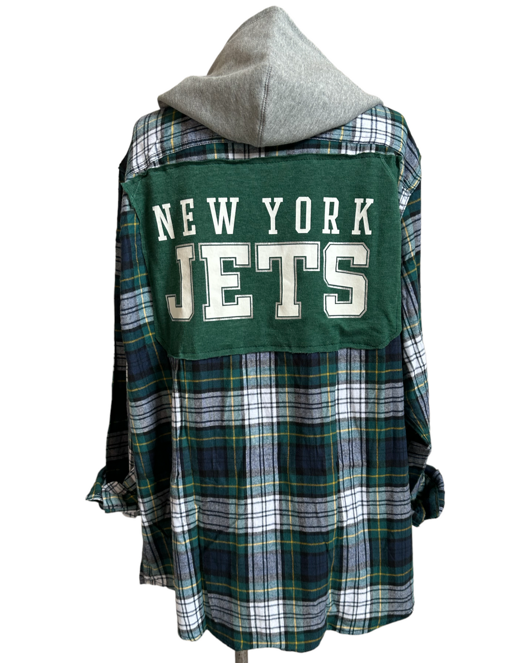 NY Jets Patched Flannel