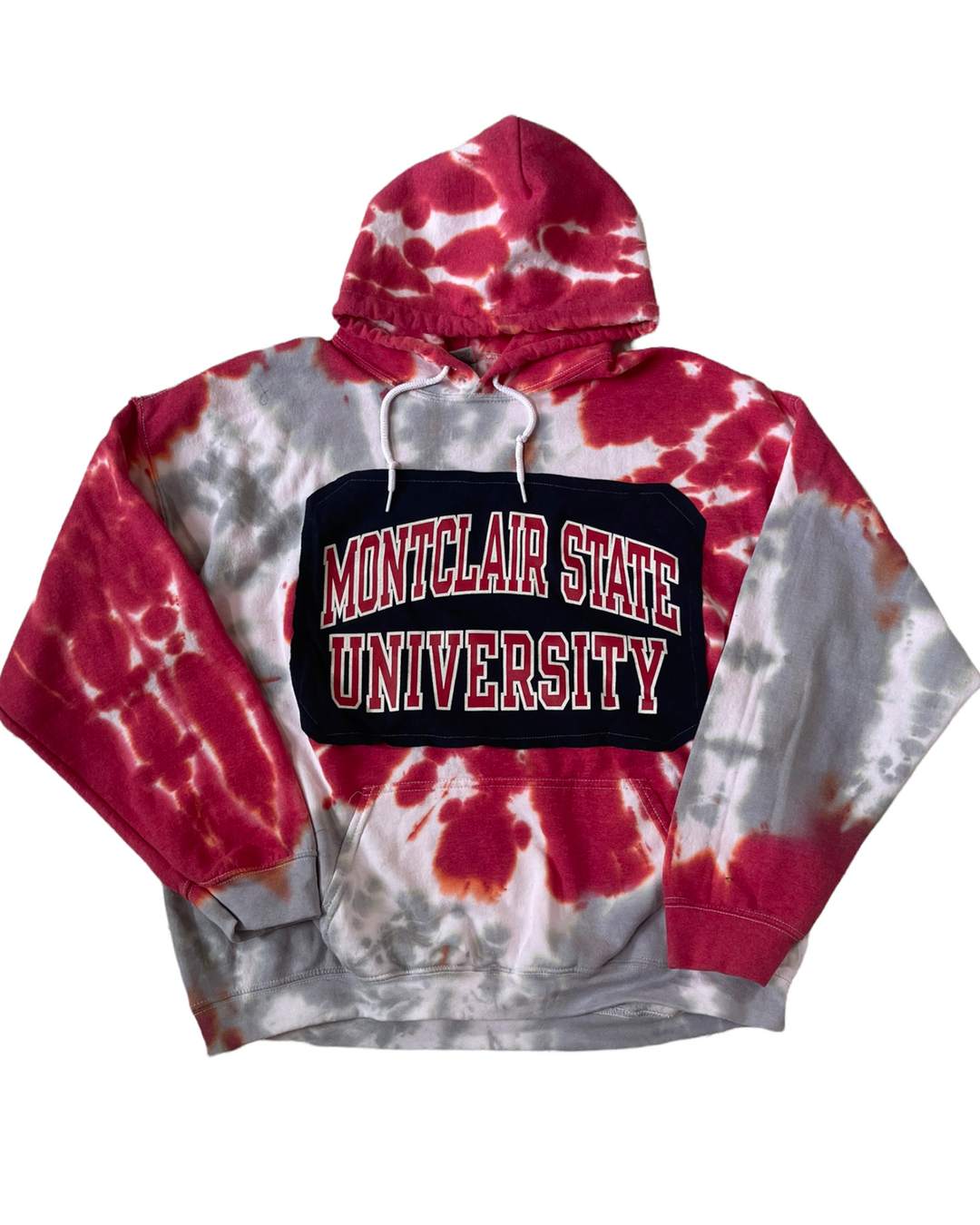 Montclair State Tie Dye Patched Sweatshirt