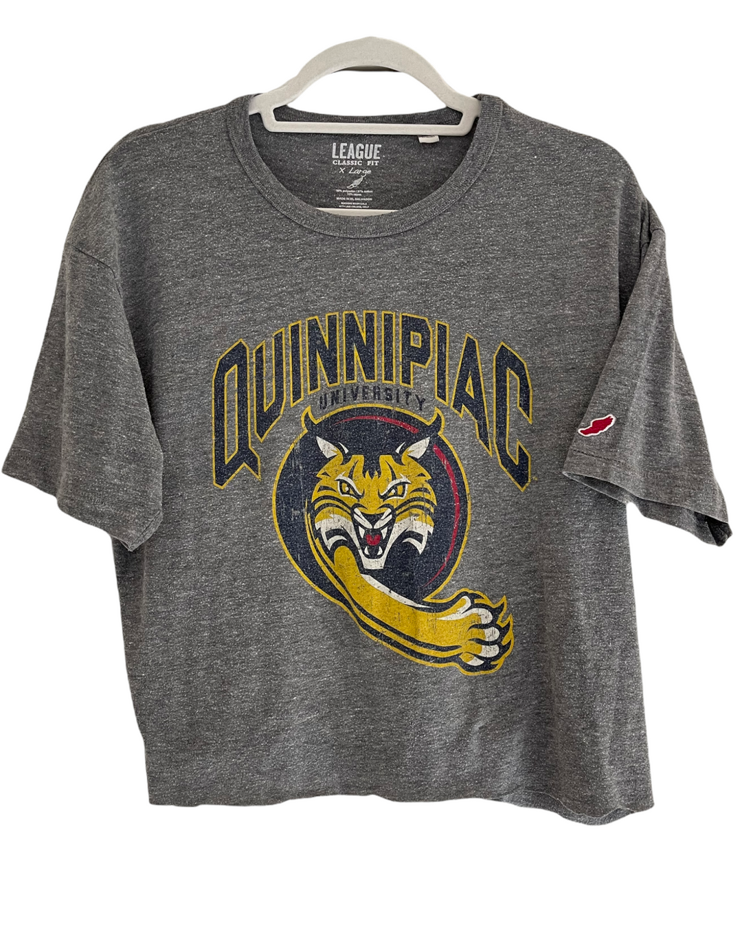 Quinnipiac Vintage Cropped T-Shirt