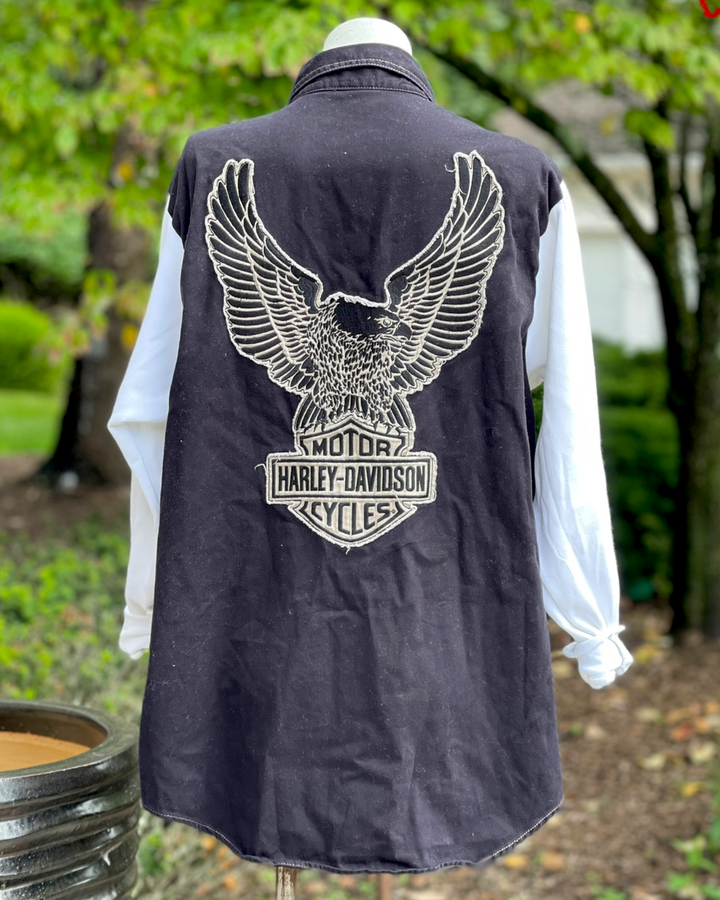 Harley Davidson Vintage Reworked Bowling Shirt