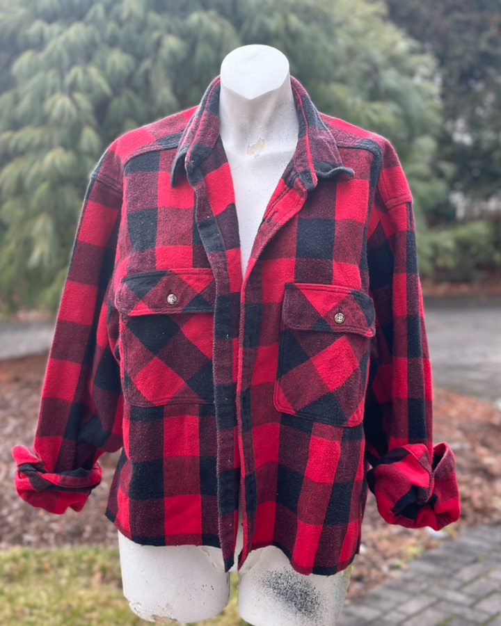 Sacred Heart Reworked Patched Flannel